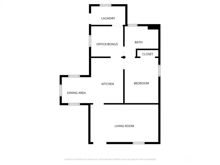Approximate floorplan for reference.