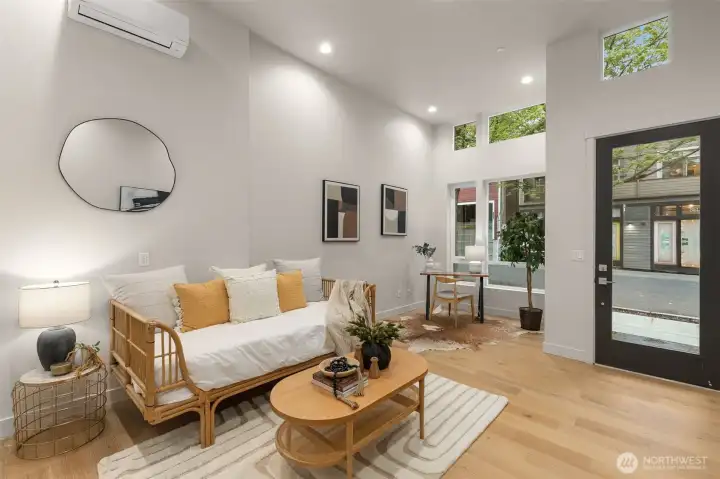 Open and bright ground level, zoned for commercial! (photos are of 1108B, similar floor plans & finishes)