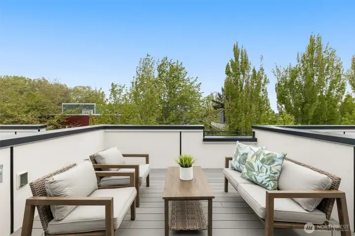 Find your own sanctuary on your gorgeous private rooftop deck (photos are of 1108B, similar floor plans & finishes)
