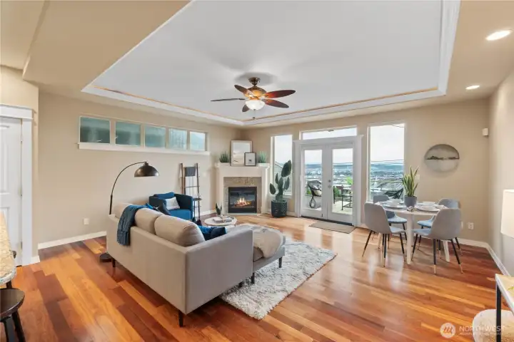 Your cozy gas fireplace will keep you warm all winter long.