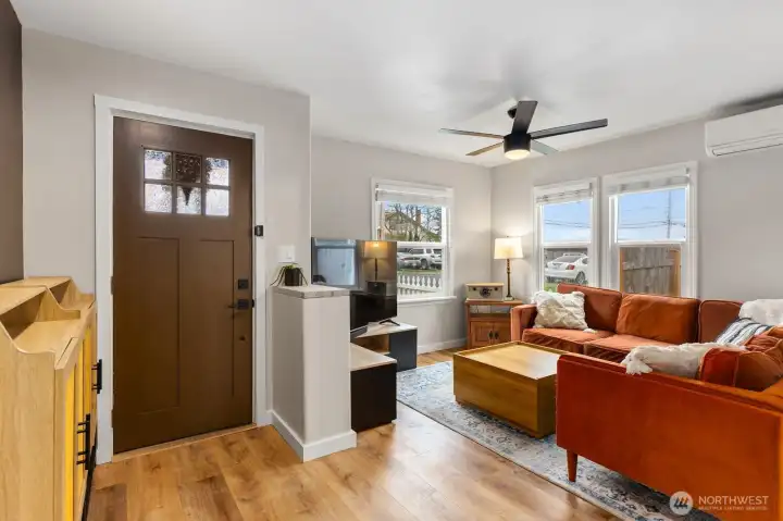 Bright, open living space with large picture windows for tons of natural light.