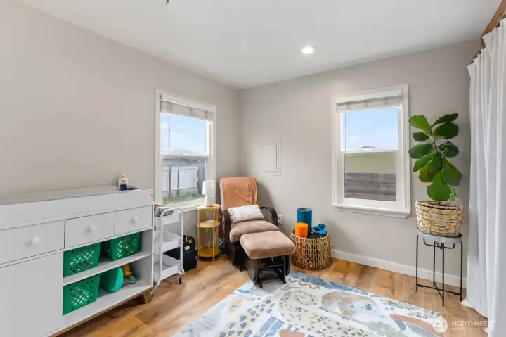 Second bedroom is spacious and bright!