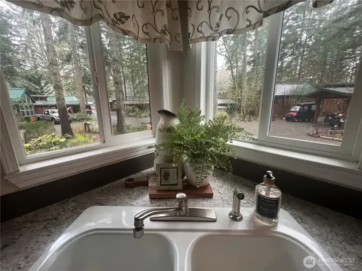 CORNER KITCHEN SINK WITH BEAUTIFUL VIEW