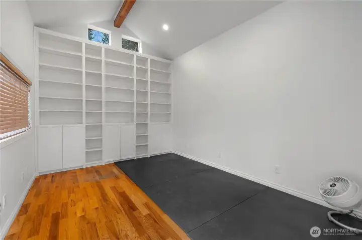 Interior of finished shed