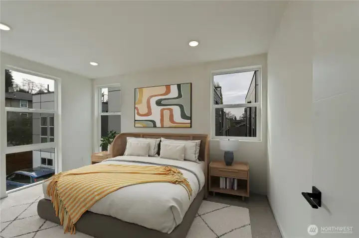 Virtually Staged- Bedroom number 2