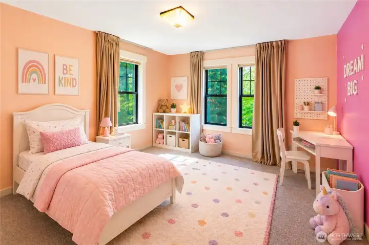 Bedroom 1. Virtually staged.