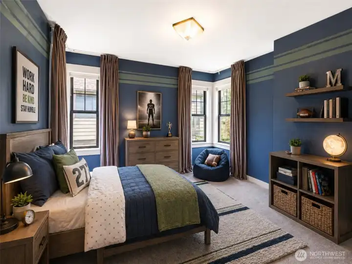 Bedroom 2. Virtually staged.