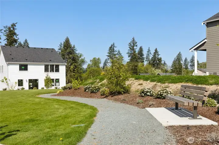 Parkside at May Creek open space & walking path.