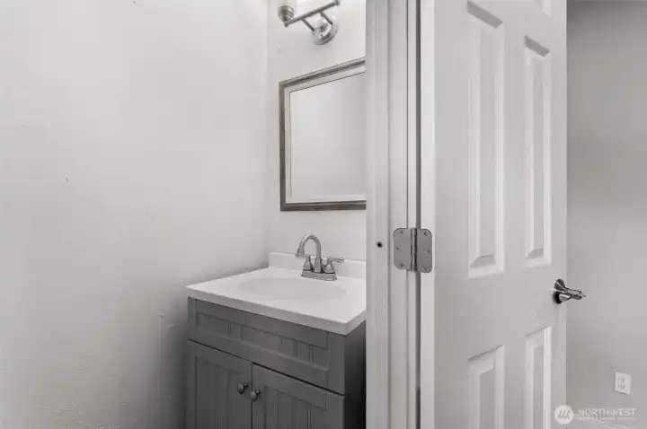 1/2 bath off laundry room