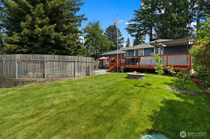 oversized private yard