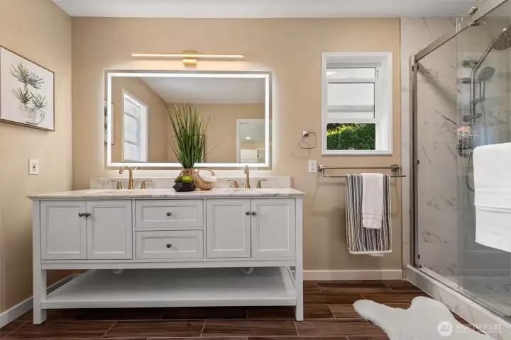 Luxurious renovated primary bath