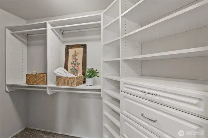 Walk-in closet in Master bedroom