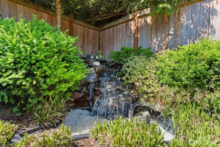 A tranquil waterfall
