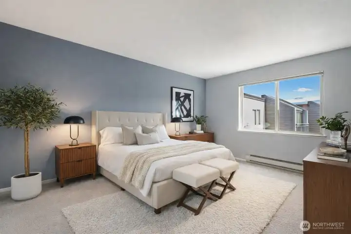 Spacious bedroom.