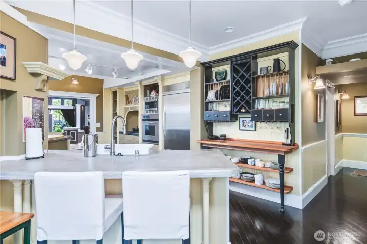 Built in Buffet with Wine Rack & Dish Racks Built in Buffet with Wine Rack & Dish Racks