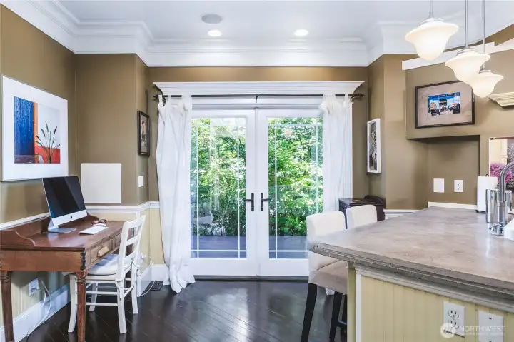 French Doors From Breakfast Nook to Front Deck - Second Eating Bar French Doors From Breakfast Nook to Front Deck - Second Eating Bar
