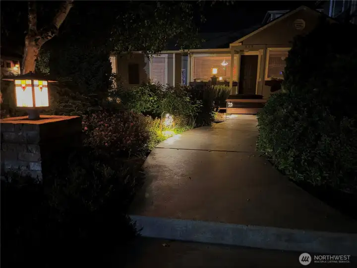 Evening View of Front Entry Evening View of Front Entry