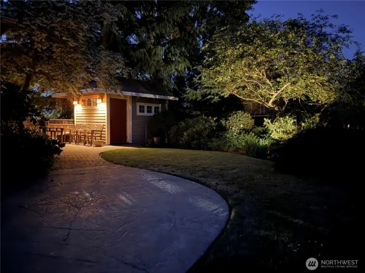 Evening View of the Garden Shed Evening View of the Garden Shed