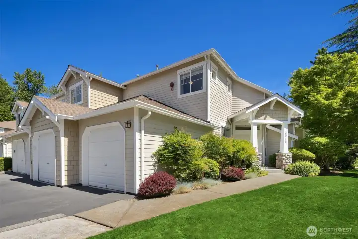 Two car garage with plenty of parking space in front Two car garage with plenty of parking space in front