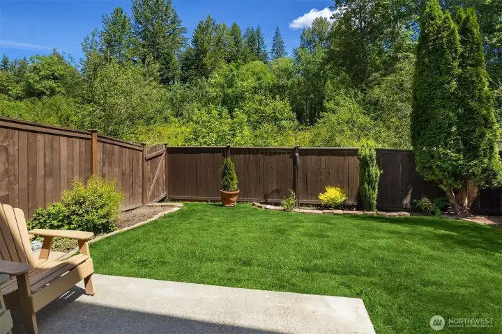 Check out this beautiful and private back patio and lawn / garden area. Great for bird watching! The HOA mows the lawn for you. Check out this beautiful and private back patio and lawn / garden area. Great for bird watching! The HOA mows the lawn for you.