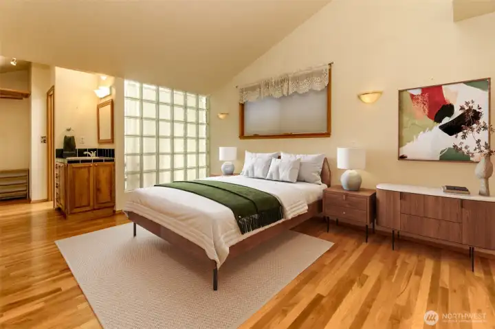 Primary Bedroom virtually  staged