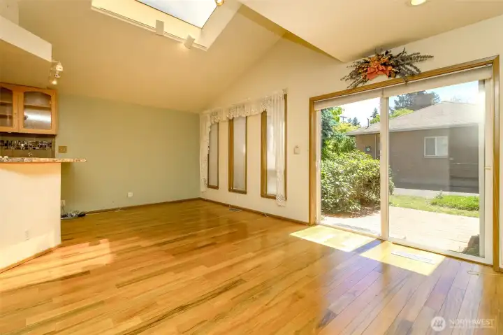 Dining Room opens to a private brick patio.
