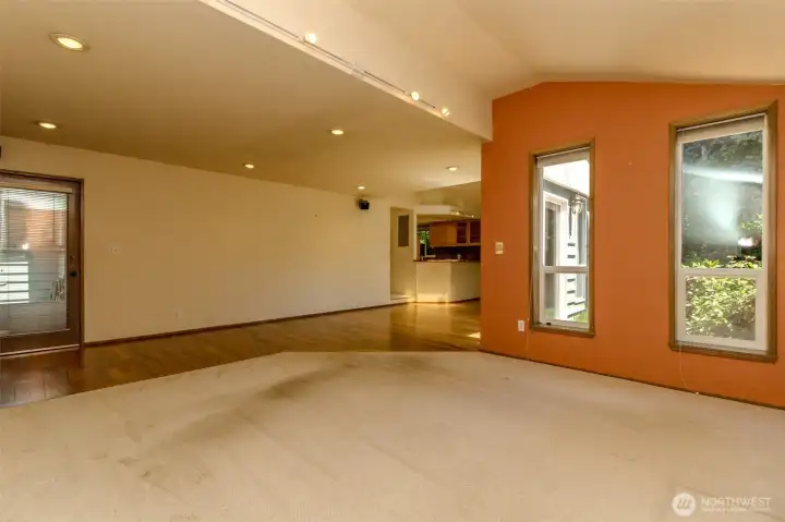 Family room looking back towards the kitchen.