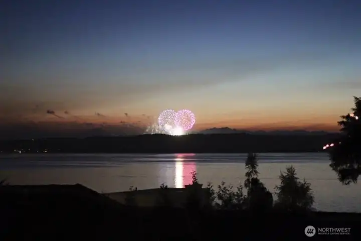 4th of July Fireworks over the bay. 4th of July Fireworks over the bay.
