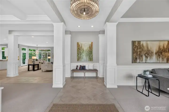 Open concept living spaces for gracious entertaining. Open concept living spaces for gracious entertaining.
