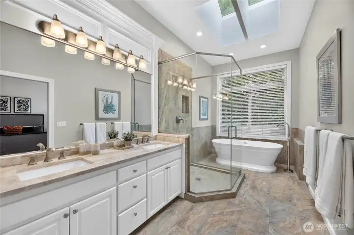 Beautiful Primary Bath with soaker tub. Beautiful Primary Bath with soaker tub.