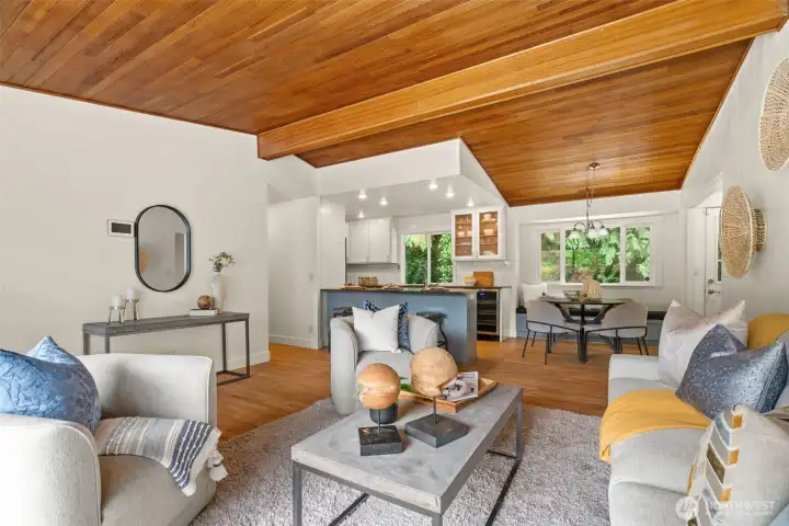 Living room with hardwood floors.