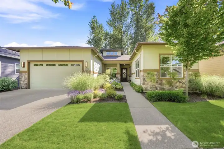 Welcome to 55+ living in Trilogy at Tehaleh. This one owner, Messina floor plan has extensive premium finishes.