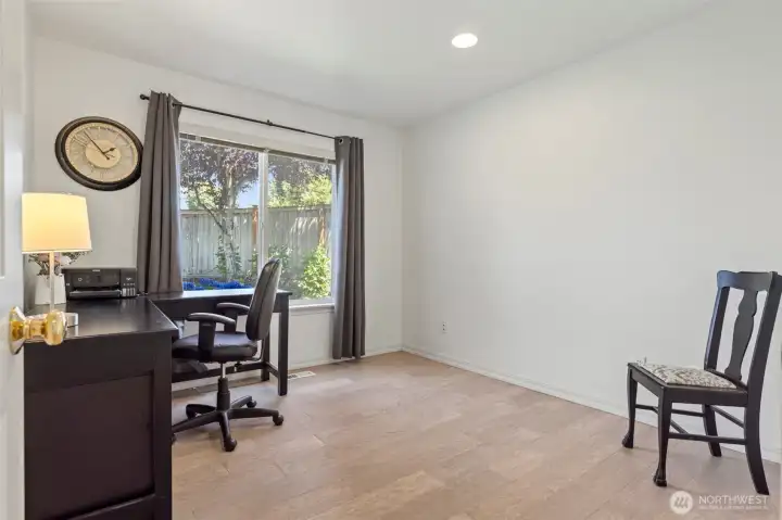 Main floor bedroom, being used as an office