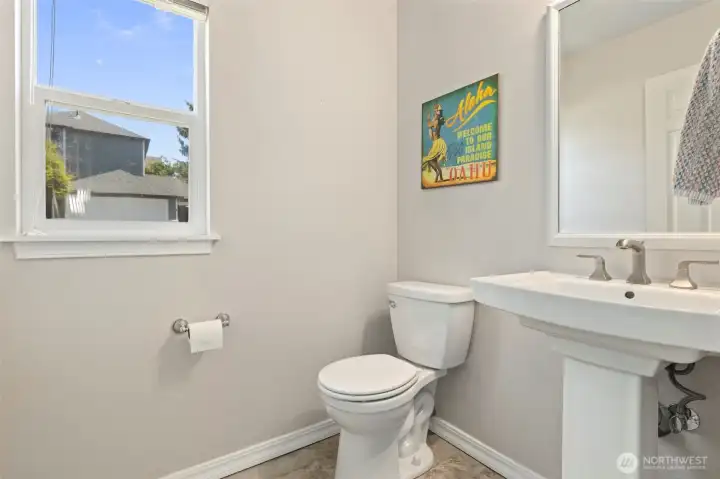 Half bath on the main floor