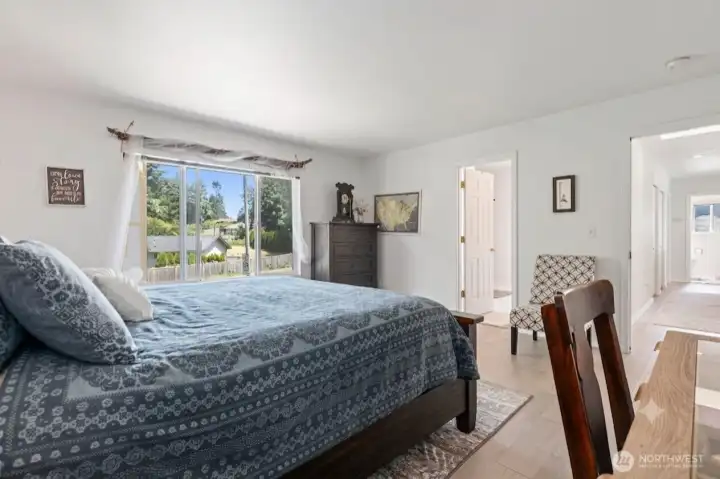Primary Suite overlooking the backyard