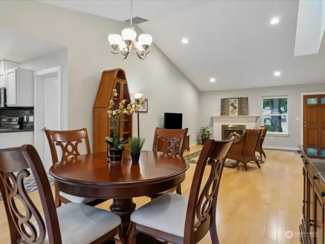 Excellent use of space for living and dining rooms.