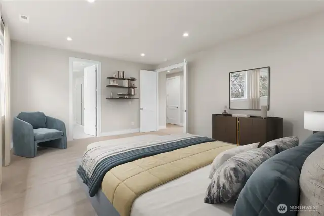 Virtual staging of actual home