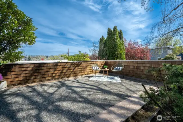 The SE-corner patio embraces lots of natural light. And yes, it's all yours to enjoy.