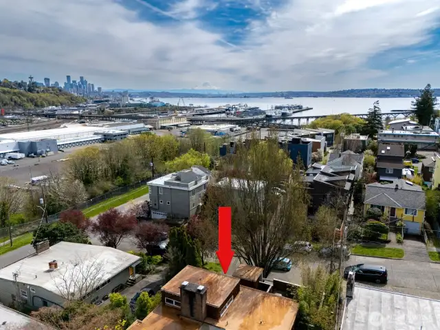 A look from above showing how close you are to downtown Seattle.