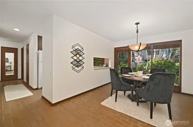 Dedicated dining space is inviting.
