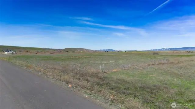 Paved Road.  Corners are marked.