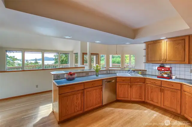 Kitchen with virtual staging.