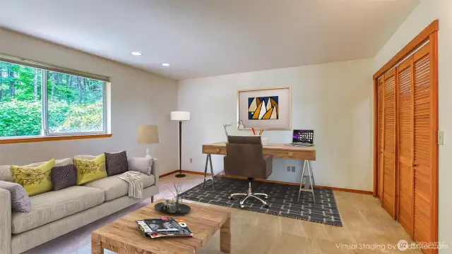 Third bedroom virtually staged.