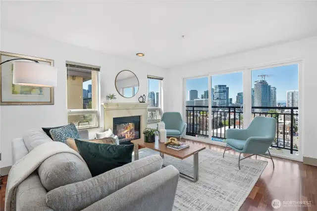 Bright and airy, this generous living space blends comfort with style and west-facing light.