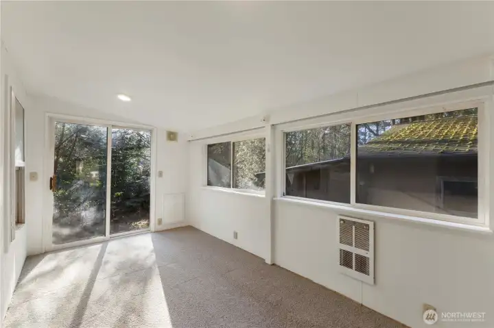 Flex room could be used as an office, sunroom, workout room, craft room and so much more.