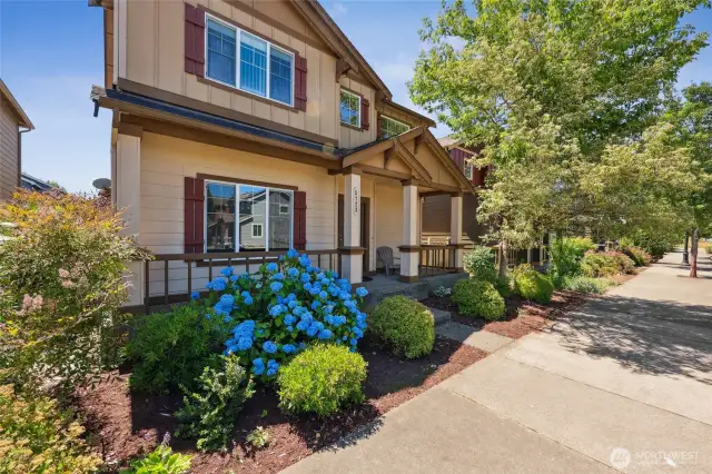 Inviting covered front porch