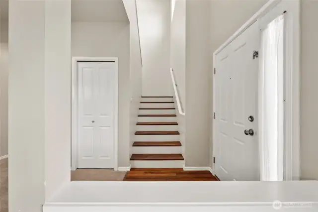 Upstairs are all the bedrooms.