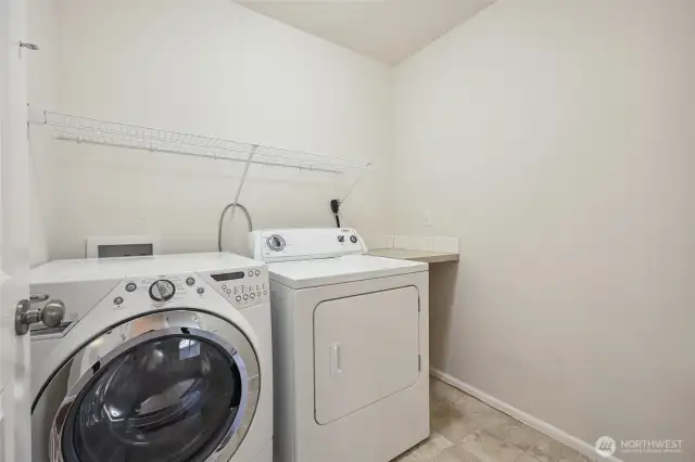 Washer and dryer stay as well.