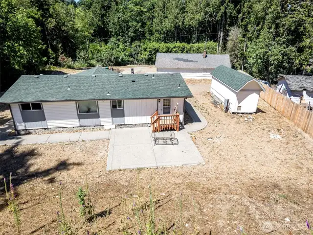 Lots of privacy in your back yard area
