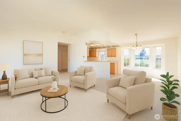 Virtually Staged Great Room